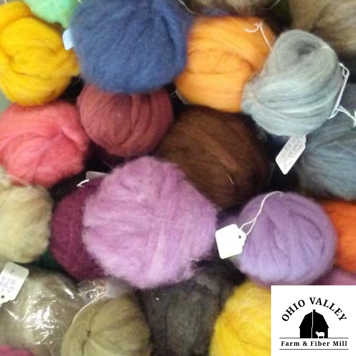 Ohio Valley Farm and Fiber sells roving, batting, exotic fibers and more at our General Store located in Peebles, Adams County, Ohio.